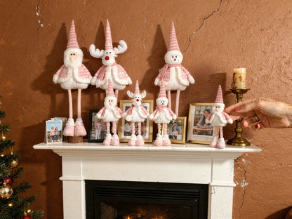 Pink Christmas Family Dolls